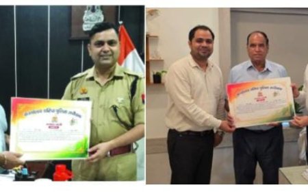 जनसेवा में आगे,अशोक आहूजा का पुलिस-प्रशासन ने किया सम्मान