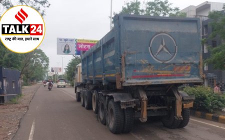 पीलीभीत बाईपास रोड पर बिना रजिस्ट्रेशन नंबर सड़क पर दौड़ता मिला भारी ट्राला