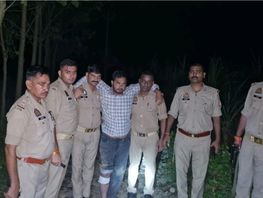 आधी रात को पुलिस और रामपुर के भैंस चोरों में मुठभेड़, एक बदमाश के पैर में लगी गोली, दूसरा दबोचा